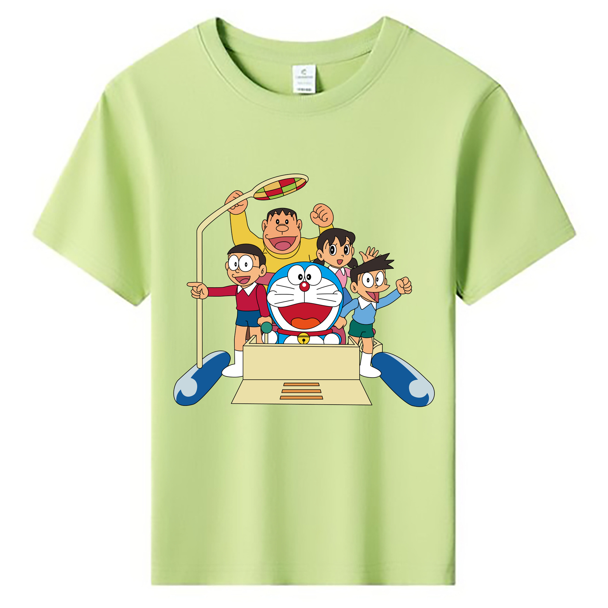 （画像用） ドラえもん 骨川 スネ夫 Doraemon Honekawa Suneo 綿100％キッズTシャツ（フロントプリント）